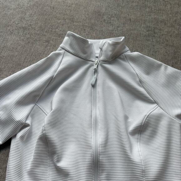 Becco White Ribbed Fitted Jacket - Picture 3 of 4